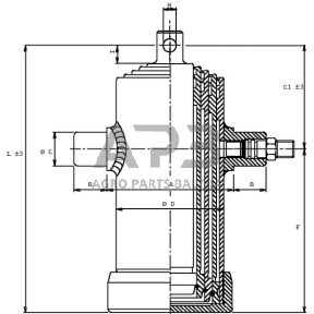 Teleskopinis cilindras Di Natale-Bertelli TC3046F