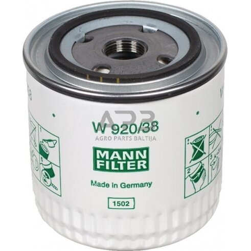 Tepalo filtras MANN-FILTER W92038