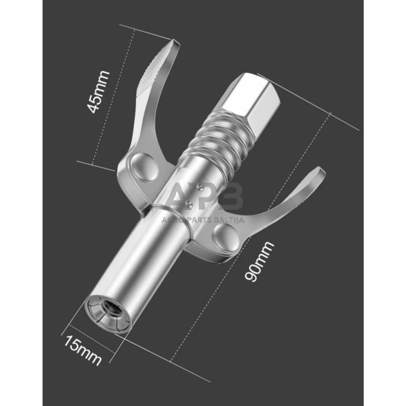 Tepimo preso antgalis 6 segmentų greito užspaudimo M10x1mm 1/8" 1