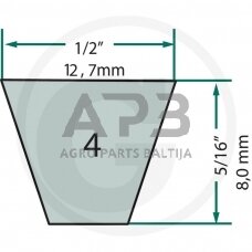 Trapecinis diržas 12,70x1042mm Li, 12,70x1092mm La 4LK43