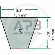 Trapecinis diržas 15,90x2141mm Li, 15,90x2210mm La 5LK87