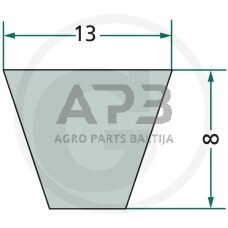 Trapecinis diržas A158 13x4000mm Li, 13x4050mm La