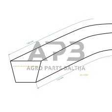 Trapecinis diržas Kynast 10x710mm Li, 10x748mm La Aero, 100.000.791, 100000791, 00.3091.41, 00309141