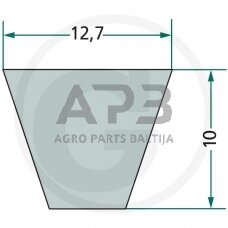 Trapecinis diržas SPA 12,7x1373mm Li, 12,7x1418mm La