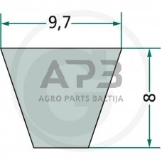 Trapecinis diržas SPZ 9,7x1012mm Li, 9,7x1050mm La