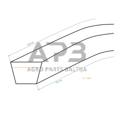 Trapecinis eigos diržas Castel Garden R534, RL534, TD534, TDL534, NG534TR Z29,5 10x750mm Li, 10,00x788mm La