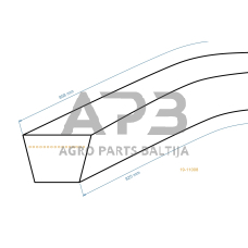 Trapecinis eigos diržas Honda IZY41, IZY46, HRB415CSD, HRB465C, HRB475C, HRB476C Z32 10x813mm Li, 10,00x858mm La