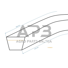 Trapecinis eigos diržas vejapjovėms Z24 10x610mm Li, 10x648mm La