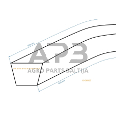 Trapecinis eigos diržas vejapjovėms Z24,5 10x620mm Li, 10x658mm La