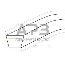 Trapecinis eigos diržas vejapjovėms Z26,5 10x670mm Li, 10x708mm La