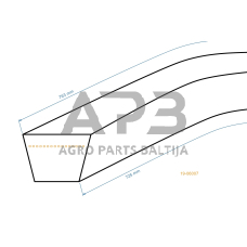 Trapecinis eigos diržas vejapjovėms Z28,5 10x725mm Li, 10x763mm La