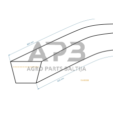 Trapecinis eigos diržas vejapjovėms Z32,5 10x825mm Li, 10x863mm La