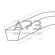 Trapecinis eigos diržas vejapjovėms Z34 10x865mm Li, 10x903mm La