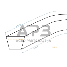 Trapecinis pjaunamosios diržas Oleo-Mac Krosser Plus 92/16 H 15,88x2413mm La