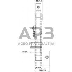 Traktoriaus prikabinimo trikampis 1000,00 mm TL150950 1