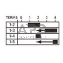 Traktoriaus užvedimo spynelė Pneutron 0-1-2-3-4 36614N 1