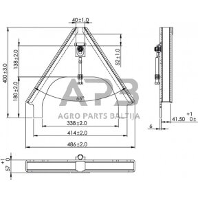 Traktoriaus prikabinimo trikampis 480,00 mm TL150680