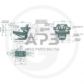 Traktoriaus sėdynė 24000030HVG