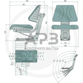 Traktoriaus sėdynė 24000089