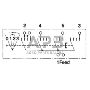 Traktoriaus užvedimo spynelė Cobo 0-1-2-3, 5 kontaktų 14179000