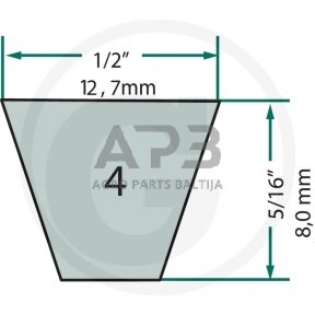 Trapecinis diržas 12,70x1068mm Li, 12,70x1118mm La 4LK44