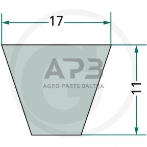 Trapecinis diržas B124 17x3150mm Li, 17x3219mm La