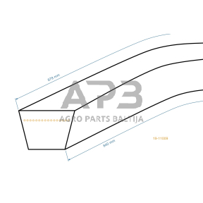 Trapecinis eigos diržas Dolmar PM5150S Z33 10x840mm Li, 10,00x878mm La