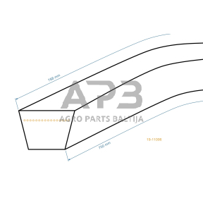 Trapecinis eigos diržas Makita PM530S, PLM5101 Z29,5 10x750mm Li, 10,00x788mm La