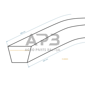 Trapecinis eigos diržas vejapjovėms Z25,5 10x650mm Li, 10x688mm La