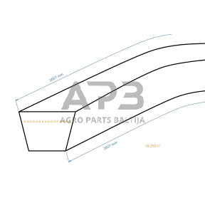 Trapecinis pjaunamosios diržas Yard Man 75404069A pjaunamosios plotis N 40 (105 cm) 15,88x2667mm La