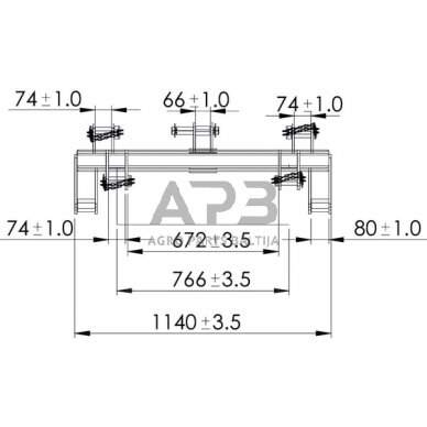 Traktoriaus prikabinimo trikampis 1150,00 mm TL150852 3