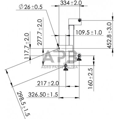 Traktoriaus prikabinimo trikampis 1150,00 mm TL150852 5