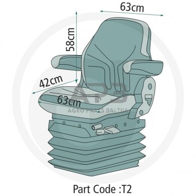 Traktoriaus sėdynės užvalkalas 24000132 1