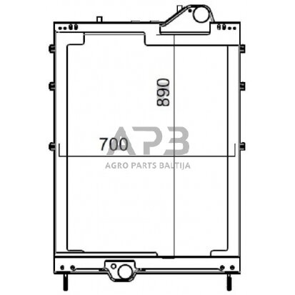 Traktoriaus radiatorius RE242256N 6