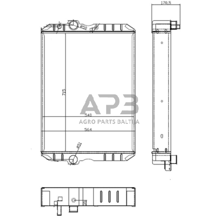 Traktoriaus radiatorius RE63188N