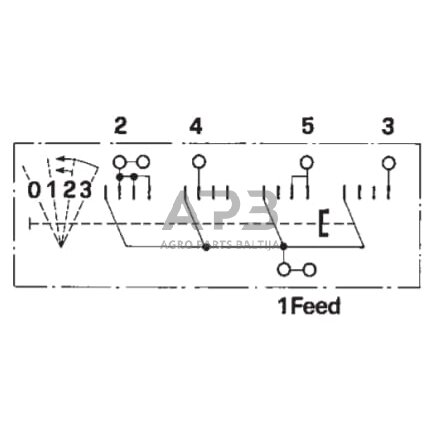 Traktoriaus užvedimo spynelė Cobo 0-1-2-3, 5 kontaktų 14179000 1