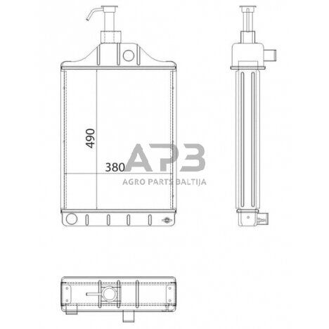 Traktoriaus radiatorius 1669650M94N 5