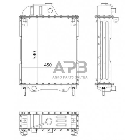 Traktoriaus radiatorius 70U130101001N 1