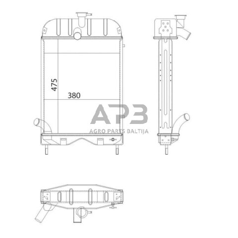 Traktoriaus radiatorius 1660499M92N 2