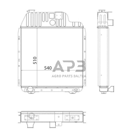 Traktoriaus radiatorius 3382795M93N 1