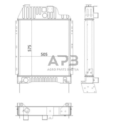 Traktoriaus radiatorius 3619008M92N 2