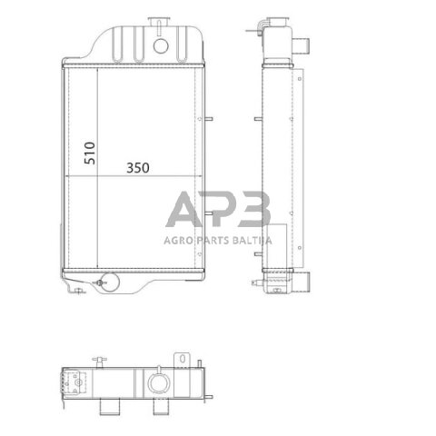 Traktoriaus radiatorius AL25255N 1