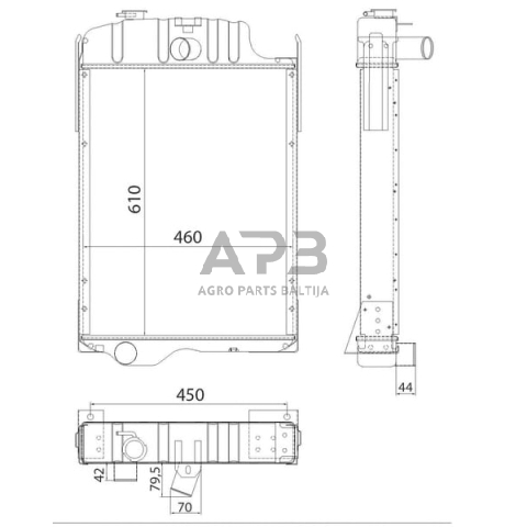 Traktoriaus radiatorius AL56375N 2