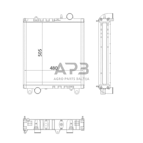 Traktoriaus radiatorius AL66774N 1