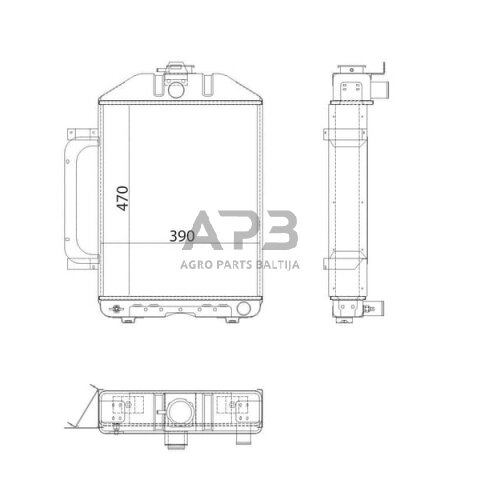 Traktoriaus radiatorius suitable for Renault 7700019785N 2