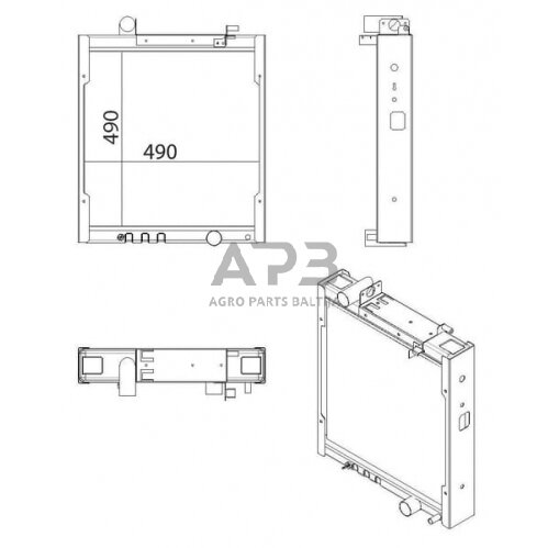 Traktoriaus radiatorius RE212133N 2