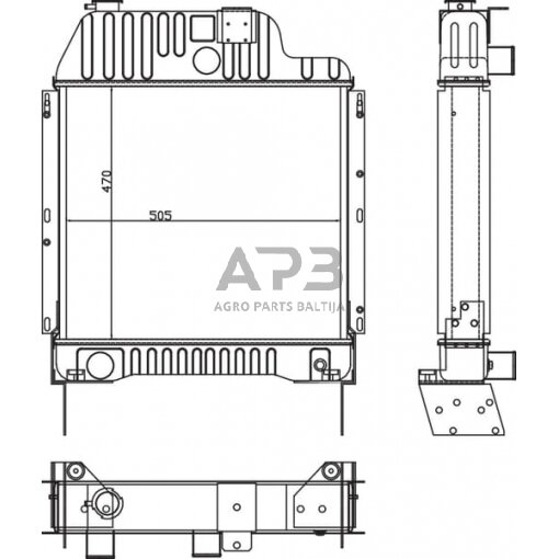 Traktoriaus radiatorius 3618630M92N 1