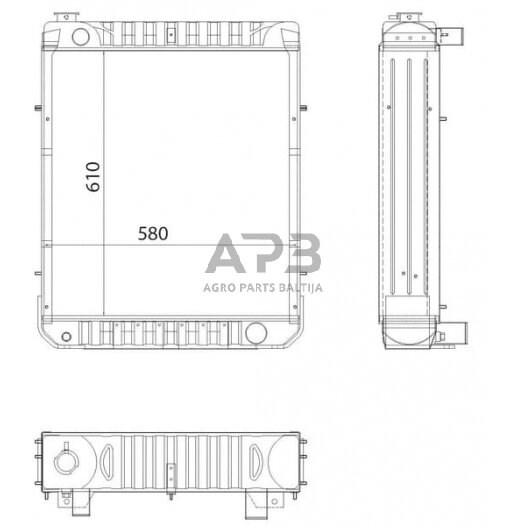 Traktoriaus radiatorius 3226796R92N 1
