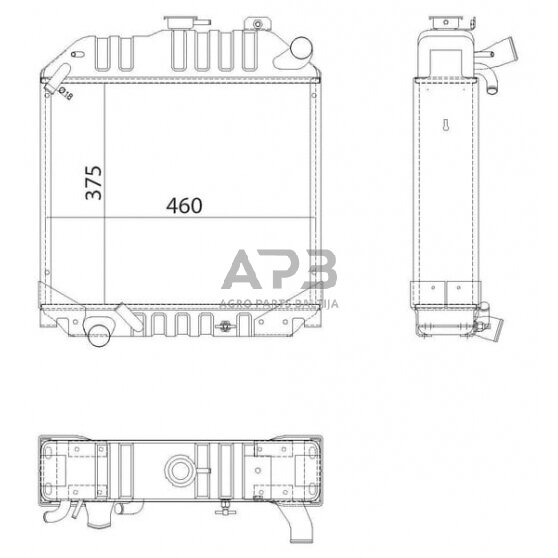 Traktoriaus radiatorius 133153216N 1