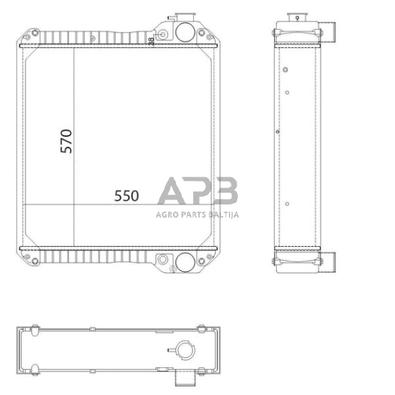 Traktoriaus radiatorius 135691A3N 1